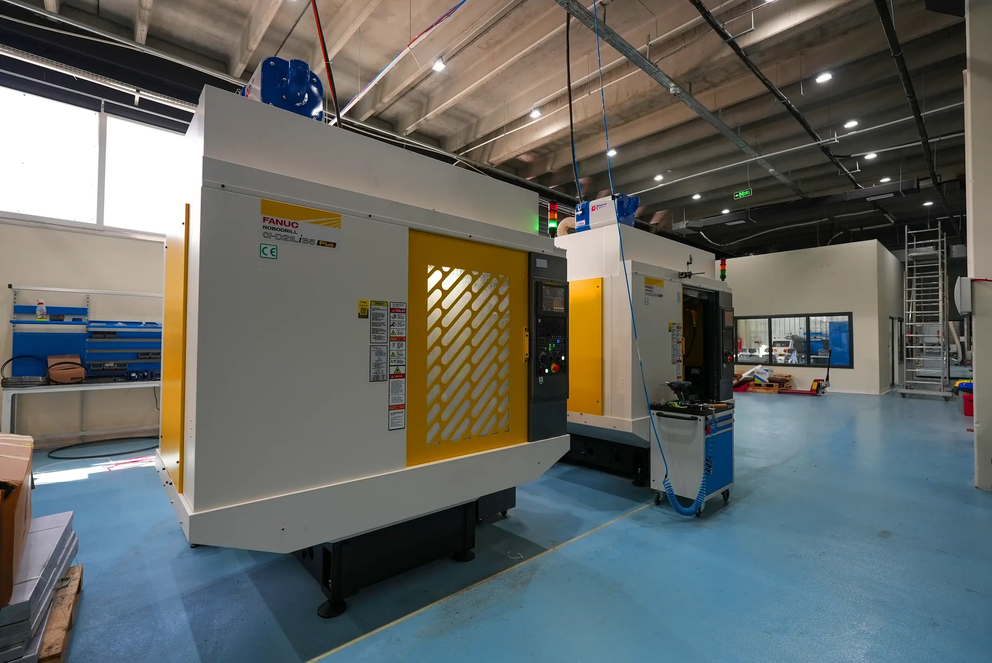 Fanuc CNC machining center at the Shark factory in Antalya
