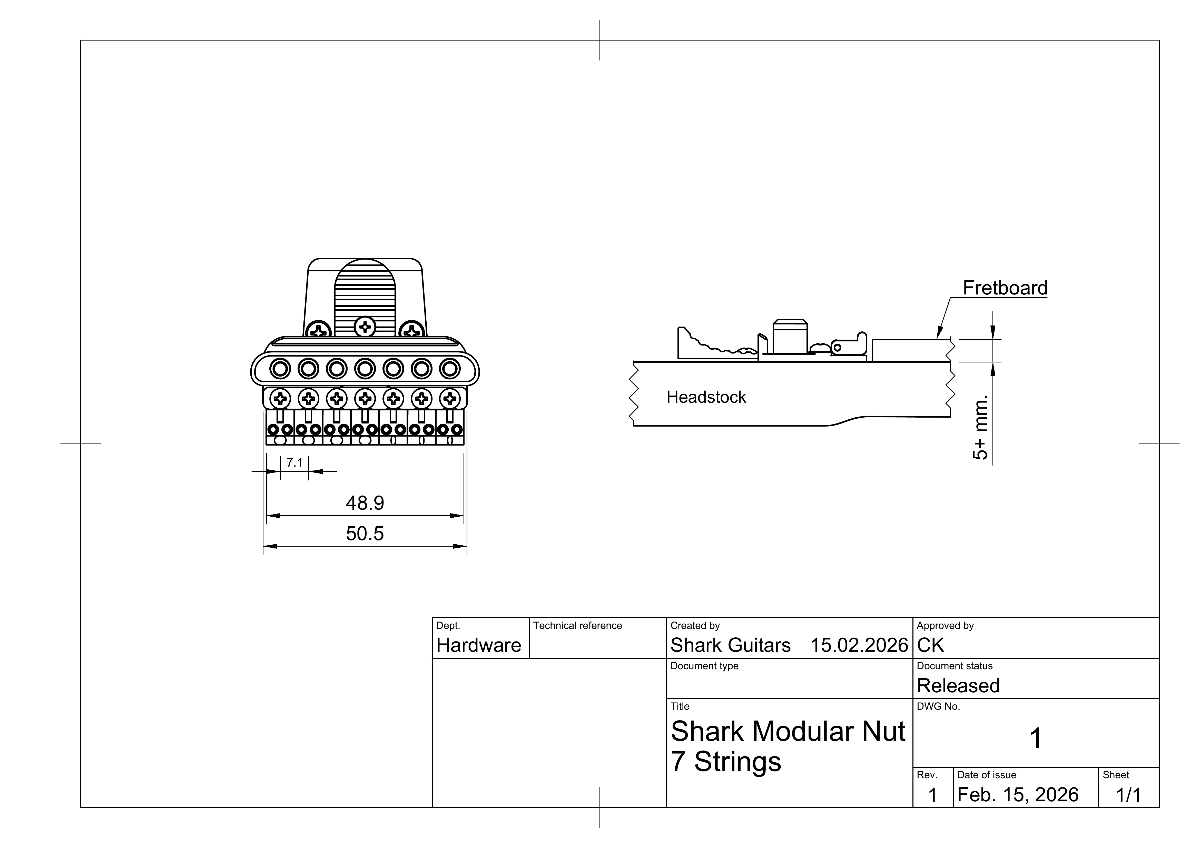 7-String Modular Nut Assembly