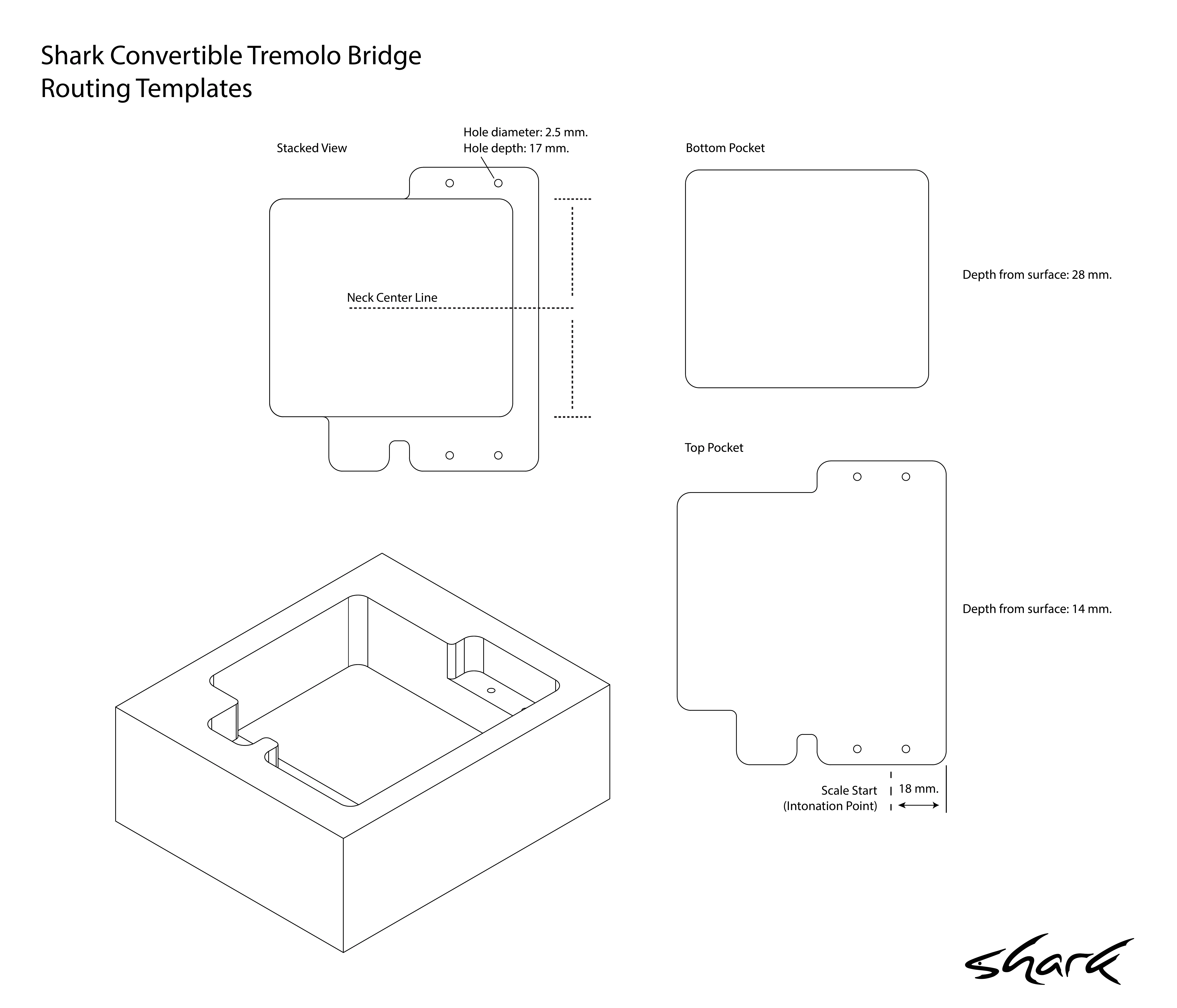 6-String Bridge Routing Template